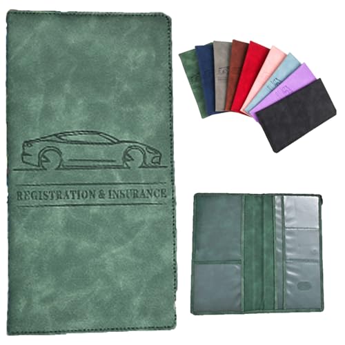 Emboadlie Car Registration Holder, Car Registration & Insurance Card Holder, Vehicle Registration Holder With Great Size and Something That’s Always Worth Having in The Car (O)