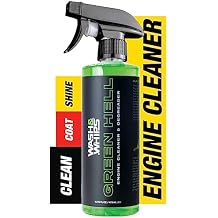 WASH &amp; WHIPS Green Hell Engine Machine Cleaner &amp; Degreaser - محرك السيارة الذي يفصل تخفيضات القوة المهنية من خلال الجير والشحوم والزيوت والحطام والبناء ، 16 أونصة سائلة