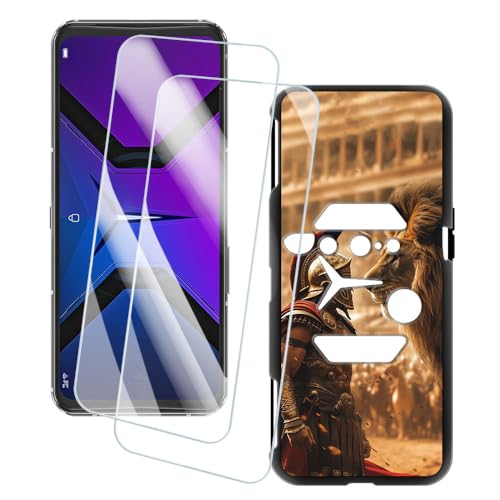 OAGELIM 2�Z�b�g �X�N���[���v���e�N�^�[ + �P�[�X Lenovo Legion Phone Duel 2 L70081 (6.92 �C���`) �Ƃ̌݊������� �A�[�e�B�X�e�B�b�N�J�X�^���v�����g�J�o�[�Ƌ����K���X�t�B���� �X�N���b�`�h�~ (��m)