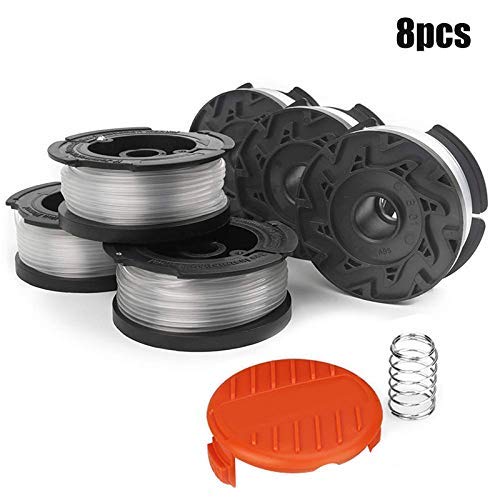 Guajave 30ft .065 Inch Line Grass String Trimmer Spools Caps Spring Kit for BLACK DECKER AF-100-3ZP
