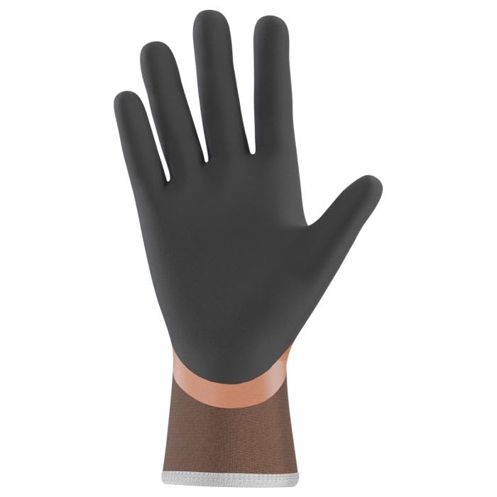 Pawa PG201 Water-Resistant Work Gloves, Latex-Coated Grip Gloves with Heat Resistance, Dual-Dipped - Image 2