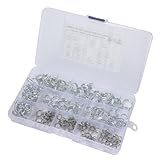 COOPHYA 150pcs Double Wire Water Spring Clamps Hose Tube Clips Φ5-φ14 for Plumbing and Industrial Fitting Connections
