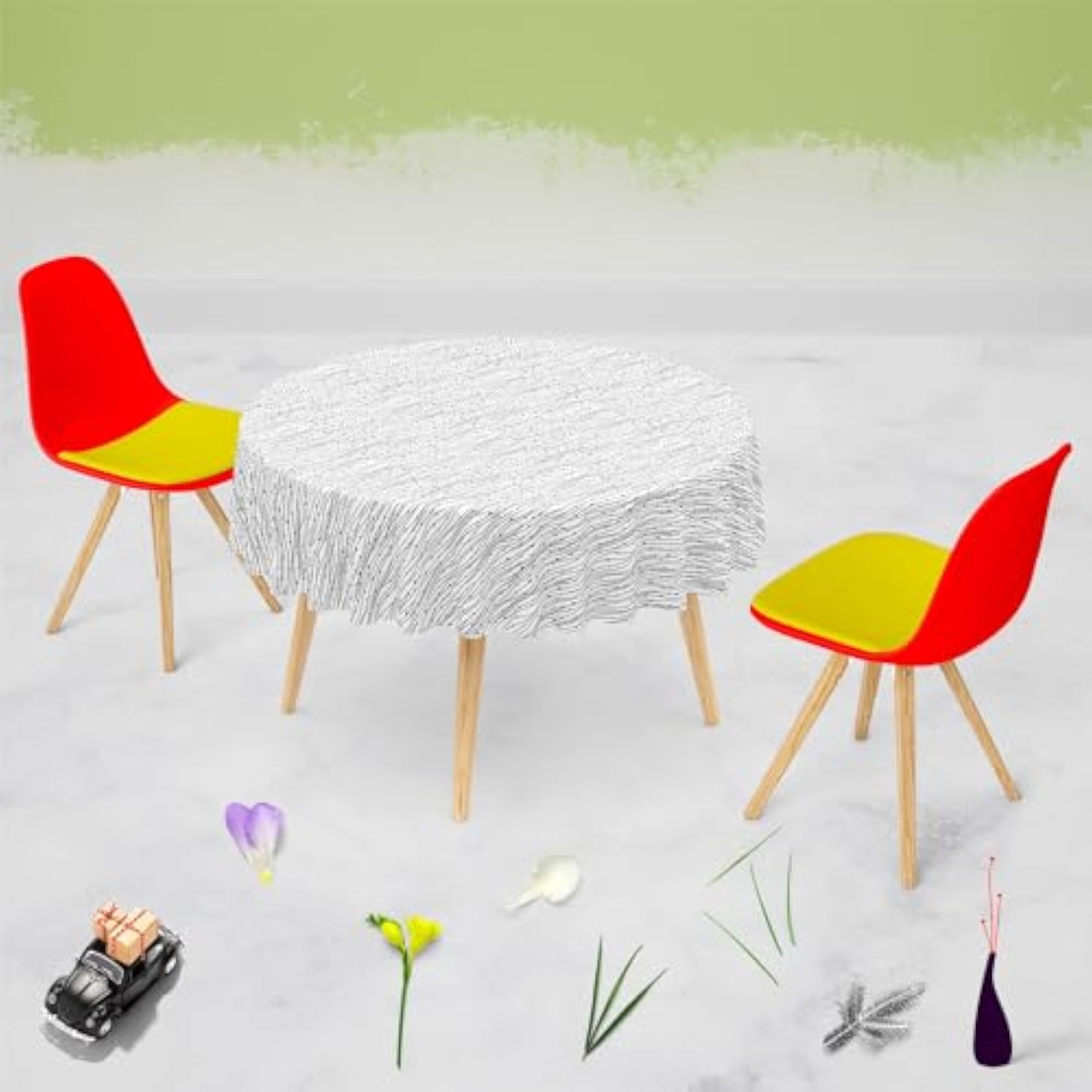 Abstract Style D2 Table Cloth Cover for Dining & Center Table