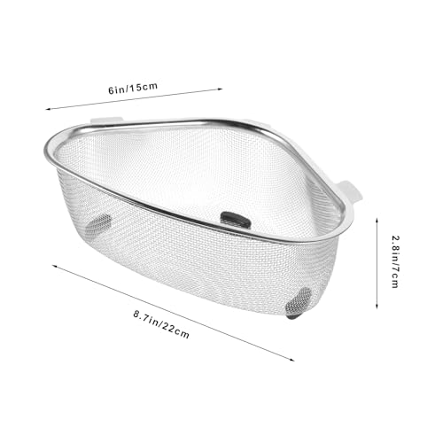 Colador triángulo para fregadero de acero inoxidable miniatura 3