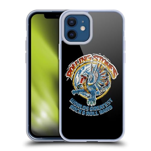 Head Case Designs Licenciado Oficialmente The Rolling Stones Mejor Banda de Rock and Roll Gráficos Carcasa de Gel de Silicona Compatible con Apple iPhone 12 / iPhone 12 Pro