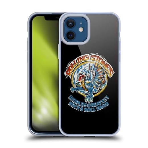 Head Case Designs Licenciado Oficialmente The Rolling Stones Mejor Banda de Rock and Roll Gráficos Carcasa de Gel de Silicona Compatible con Apple iPhone 12 / iPhone 12 Pro