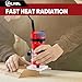 SILVEL Wood Router, 800W Wood Routers for Woodworking, 6.5Amp 1.25HP Hand Wood Router Tool, 30000R/MIN Compact Edge Trimmer with 15 1/4" Router Bit Set, Red