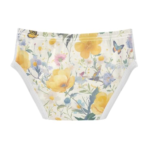 KLL Embroidery Bee Butterfly Flowers Toddler Boy Comfort Training Underwear Cute Children Panties2