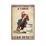 KJHG Animals Poster RBWRunning Horse Canvas Art Poster and Wall Art Picture Print Modern Family Bedr