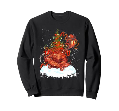 Image of Marvel Rocket and Groot Holiday Christmas Tree Guardians Sweatshirt