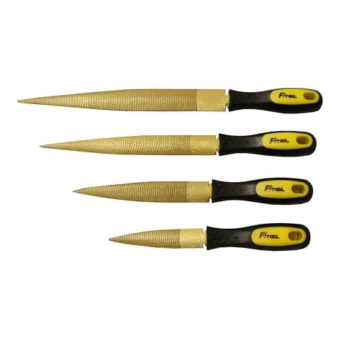 FITOOL Golden Wood Rasp 4-Piece Fine Cut Set Cover