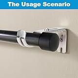 6 PCS Silver Curtain Pole Brackets with Screws – Heavy Duty Wooden & Double Curtain Rail Holders, Fits 25mm Poles – Wall Mounted Rod Brackets for Curtain Rails and Fittings - Image 7