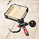 POWERTEC 71101 Deluxe Schnellspann-Gurtklemme | Holzbearbeitungsrahmen Spannbandhalter, schwarz