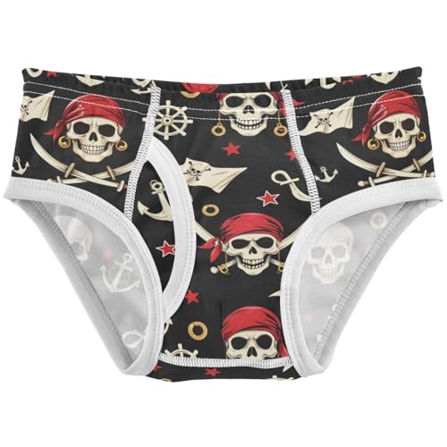 Pigsaly Boys' Underwear Halloween Green Skulls Boys Briefs Green Skeleton Toddler Underwear 3T - Main Image