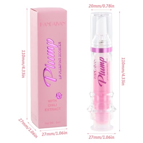 Shengxi Plumping Lip Oil, Clear Instant Plumper Lip Gloss, Hidratante Aceite de Labios Lip Plumping Booster, Brillo De Labios De Larga Duración Brillo Nutritivo Labios Bálsamo Lip Plumper para Mujeres - imagen 2