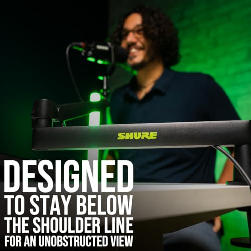 Shure by Gator Premium Low-Profile Desktop Mic Boom Stand; Fully Adjustable for Podcast, Streaming, and Home Office Setups (SH-BROADCAST2) by Gator - Image 2