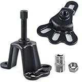 Universal Front Wheel Bearing Puller(Max 4-5/8') & Rear Axle Puller(Max 5-2/3') Set, 2 Pack Flange Type Wheel Hub Axle Remover Tools Kit with Forcing Bolt and Socket (Thread 5/8' *18)