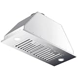 AROAN 30 inch Insert Range Hood, 900 CFM Built-in Range Hood with Ducted/Ductless Convertible...