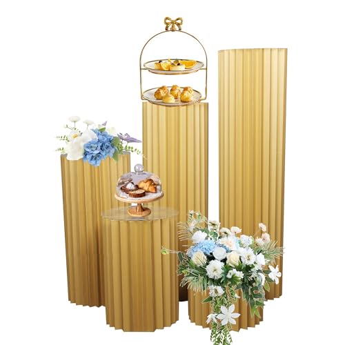 Lot de 5 supports cylindriques en papier F pour décoration de fête et pylônes romains