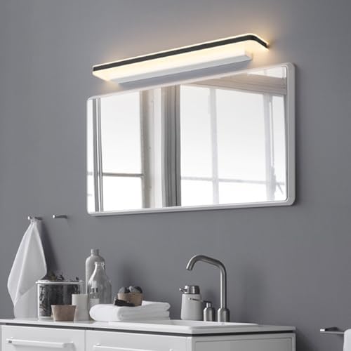 LED espejo luz de pared acrílico rectangular de 40cm iluminación interior para hogar minimalista.