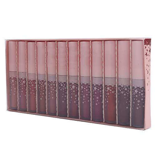 Langmanni 12 peças Liquid Lipstick Matte Long Lasting Liquid Lipstick Cosmetic makeup Lip Gloss Lip Glaze
