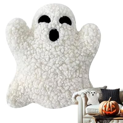 Halloween Pillows, Ghost Plush Doll, 7.8 Inches Spooky Fall Cushion, Soft Decorative Accent for Bed Sofa Couch Hotel Living Room Apartment Indoor Farmhouse Party and Seasonal Home Styling | Ya disponible en tu tienda friki favorita! En mundofriki.es!