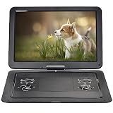 YOOHOO 19,6' Tragbarer DVD Player für Auto und Kinder mit Bildschirm 17,1' HD Bildschirm,mit akku， unterstützt alle Regionen, mehrere Regionen, Auto DVD Player für Kinder, Kopfhörer/SD/USB