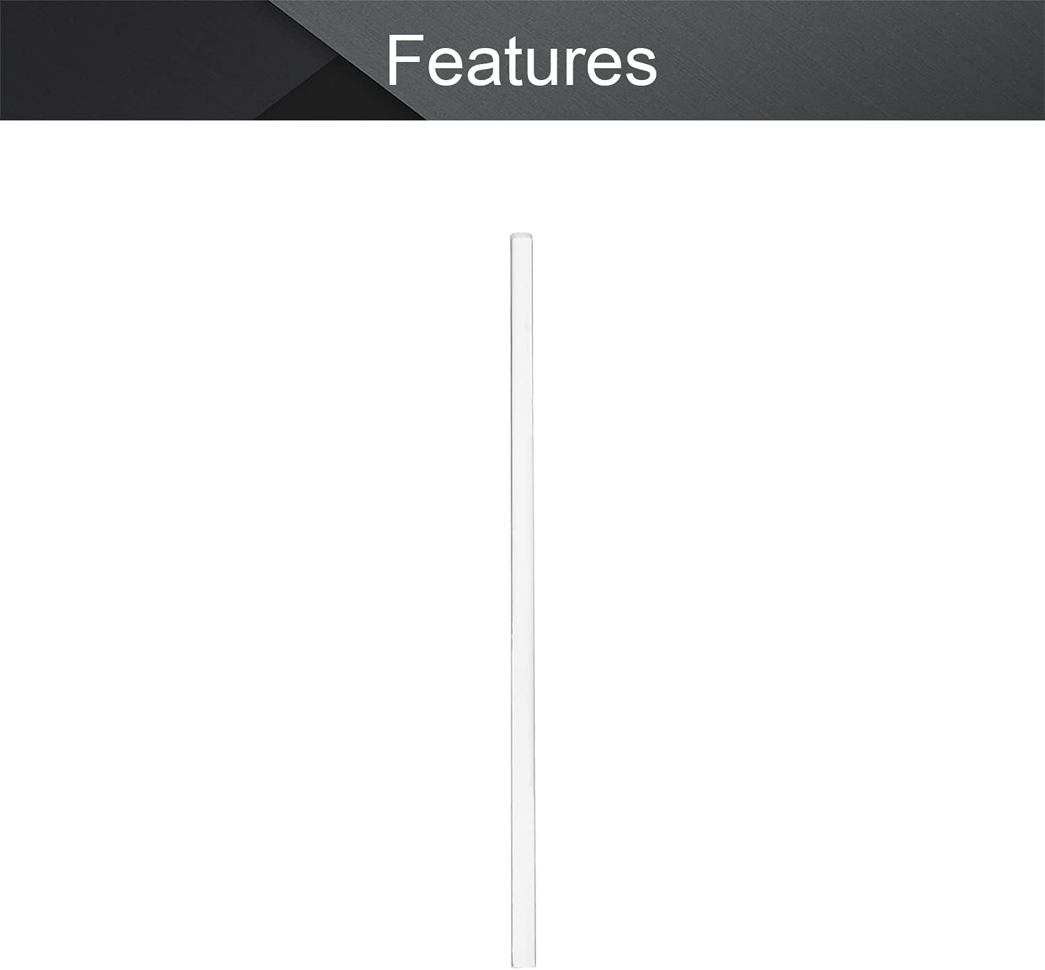 Fielect Pmmaバー アクリル丸棒 アクリルクリアロッド プレキシガラスバー