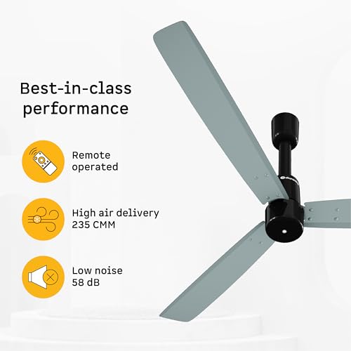 Image of atomberg Razon 1200mm BLDC Ceiling Fan with Remote | World's Smallest Motor Powered by BMC | Advance Air+ Technology | BEE 5 star Rated | Low Noise | Sleek Design | 3 Year Warranty (MISTY TEAL)