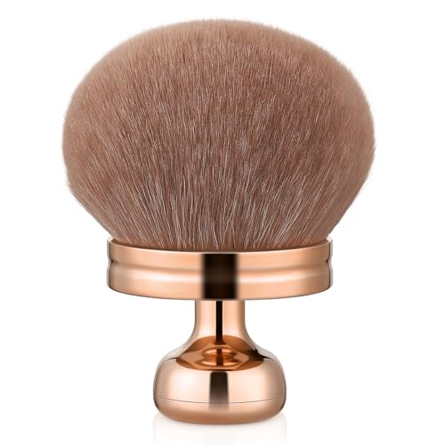 Yrarbil Pincel de maquiagem extra grande, autobronzeador de cabeça larga, 7,6 cm para pó, blush, bas