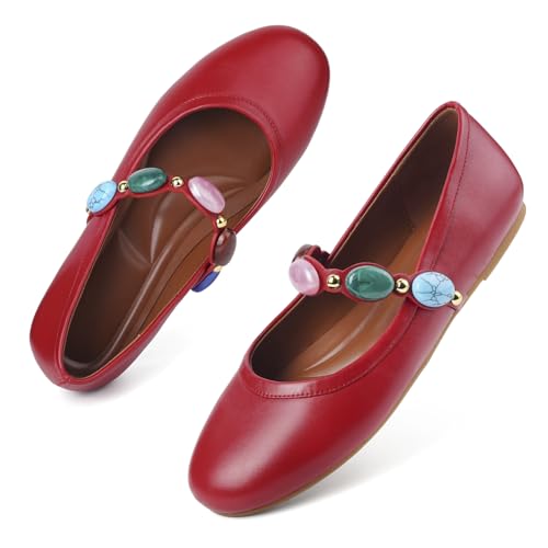 Image of Ballet Flats Mesh Shoes for Women Mary Janes Flats | Wide Feet Options, Woven Mesh Flats, Soft Cushion, Comfortable Ballerina Flats, Casual, Dress Shoes, Daily, Work, Versatile