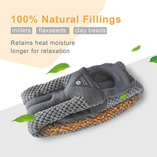 UNCN Microwave Neck Heat Pad with Extra Long Design 80CM - Multipurpose Heat Pack for Back, Limbs, and Abdomen - Reusable Wheat Bags Microwavable