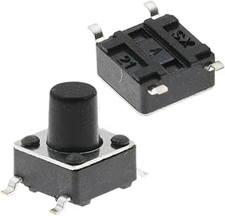Button Power - Micro High performance Durable Tactile Push Button Square Momentary Switch SMD Light Touch Power Switch 4Pins for PCB (6mm x 6mm x 8mm) SMD
