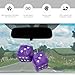 ZNDAW 2 PCS Fuzzy Plush Dice for Car Mirror, 2.75