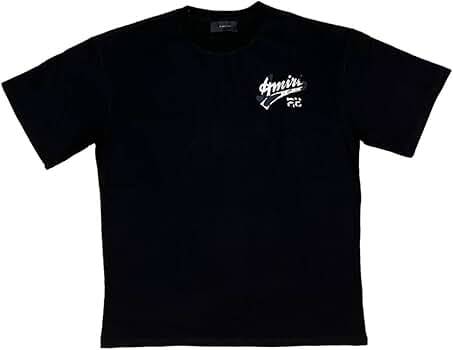 AMIRI ブラック Tシャツ ペイントデザイン AMIRIのブラック Track Tシャツがセール中