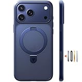 TORRAS iPhone 17 Pro 用 ケース【11年の進化と革新・業界初の耐衝撃スタンド】Magsafe対応 カメラボタン 3倍米軍規格MIL 耐衝撃 急速充電対応 黄ばみなし 指紋防止 滑り止め 6.3インチ「Ostand Q1 Guardian」For いphone17pro ケース(ディープブルー)