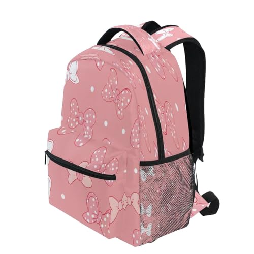 Pink Bows Dot Pattern Kids Backpack for Boys Girls Backpacks Student Backpack Big For Elementary School Shoulder Bag Bookbag3