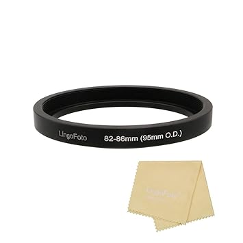Matte Box Adapter Rings, Lens Adapter 46/49/52/55/58/62/67/72/77/82/86-86mm Step up Ring for 95mm OD Matte Box LingoFoto (82-86/95mm)