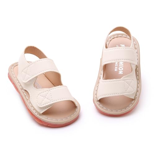 SOFMUO Baby Boys Girls Squeaky Sandals Non-Slip Soft Rubber Sole Closed Toe Infant Summer Outdoor Shoes Toddler First Walkers3