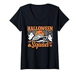 Photo Gallery donna halloween cruise squad 2025 family cruising crew matching maglietta con collo a v Photo Gallery donna halloween cruise squad 2025 family cruising crew matching maglietta con collo a v