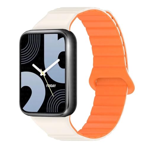 Bracelet magnétique Miband 9 Pro en silicone anti-irritation pour Redmi Watch 4 orange