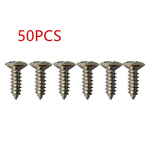 50 peças de parafusos de palheta de guitarra peça de reparo para Fender Strat/Tele guitarra elétrica