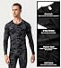 Men's Compression Shirts Long Sleeve Athletic Workout T-Shirt Running Cool Dry Tops Active Base Layer Undershirts Camo Black