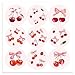 24 PcsCharming Cherry Theme Gift Bags with 36 Themed Stickers, Delightful Party Favors and Gift Packaging for Various Celebrations, Elegant and Fun Design for All Ages