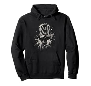 Retro-Mikrofon, Musiker, Musikstudio, Konzerte Pullover Hoodie