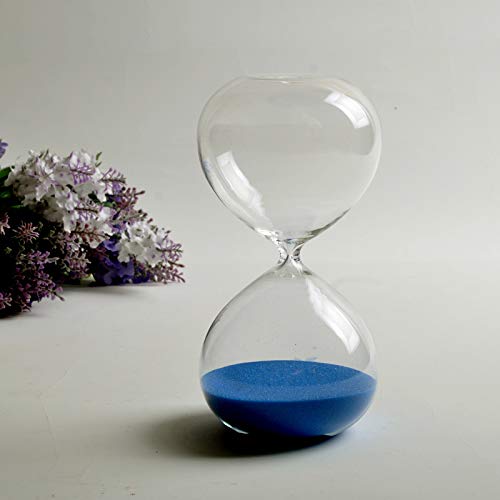 Gracesdawn Super Beautiful Transparent Glass Hourglass Blue Sand Timer 15 Minutes A Nice Gift #TOP2