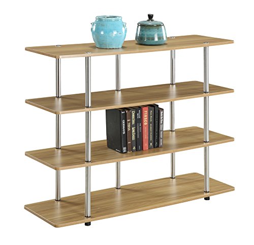 Convenience Concepts Designs2Go Xl Highboy 4 Tier Tv Stand, Light Oak #TOP3