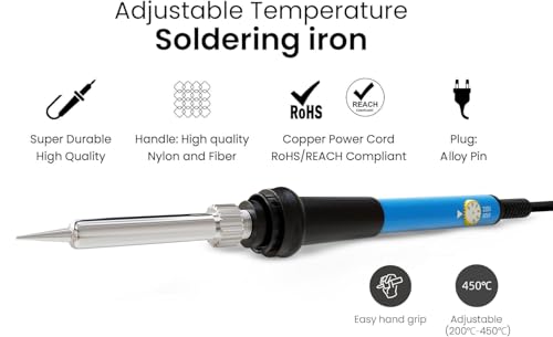 VMTRONIX Temperature Controlled Soldering Kit with 5 Tips (Pack of 8) - Image 2