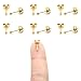 Gorgeouser 14K Gold Plating Tiny 2MM Dot Stud Earrings Mini 20G Cartilage Piercing Ear Studs Micro Ball Post Earrings for Women&Men