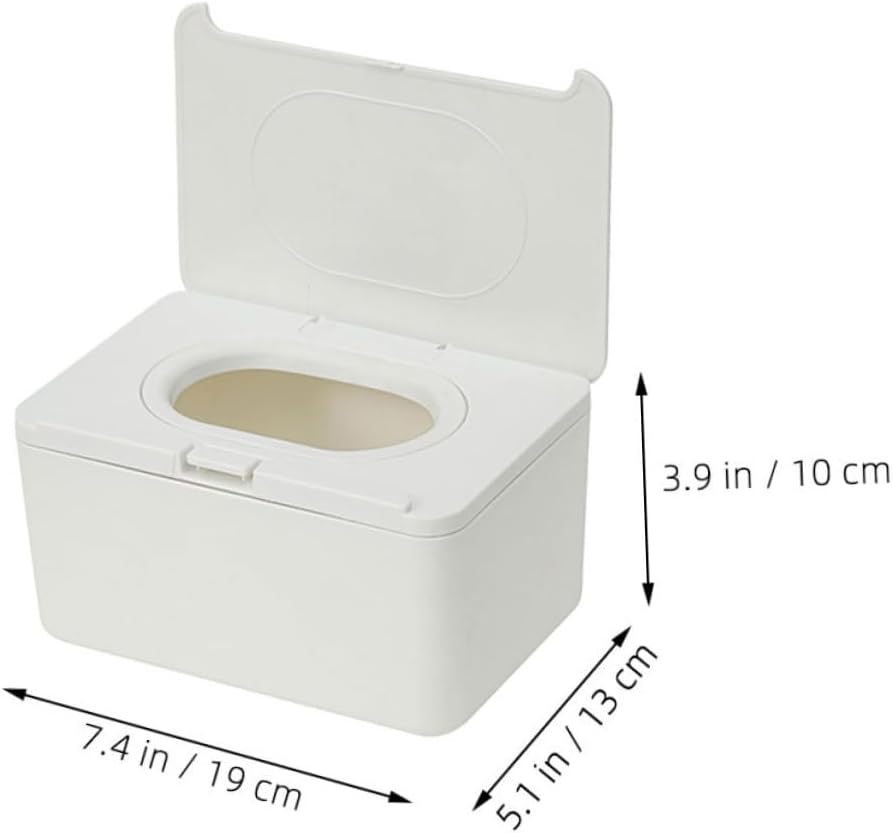 Toddmomy 2pcs Refillable Baby Wipe Holders Sealed Wipe Dispenser for Home and Travel Waterproof Container for Nursery Bathroom and Living Room